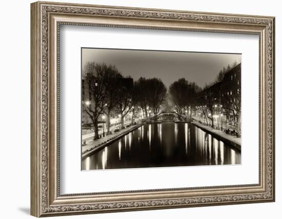 View of the Canal Saint-Martin - Paris - France-Philippe Hugonnard-Framed Photographic Print