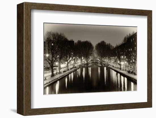 View of the Canal Saint-Martin - Paris - France-Philippe Hugonnard-Framed Photographic Print