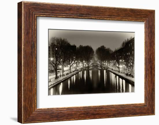 View of the Canal Saint-Martin - Paris - France-Philippe Hugonnard-Framed Photographic Print