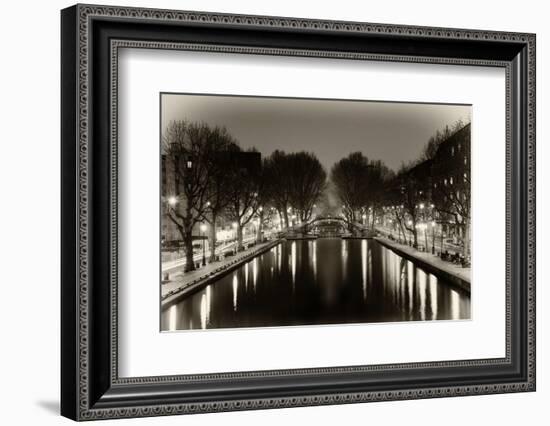 View of the Canal Saint-Martin - Paris - France-Philippe Hugonnard-Framed Photographic Print