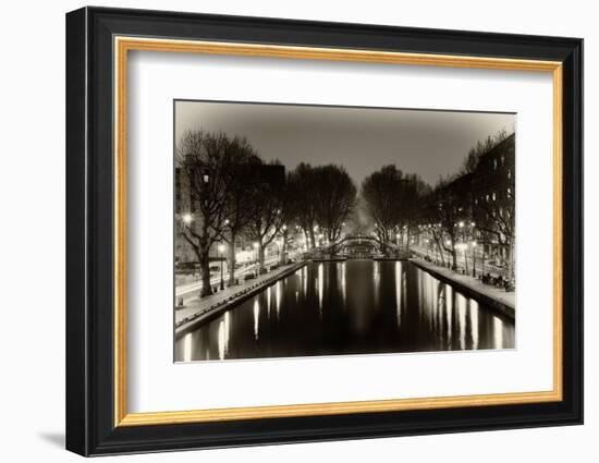 View of the Canal Saint-Martin - Paris - France-Philippe Hugonnard-Framed Photographic Print