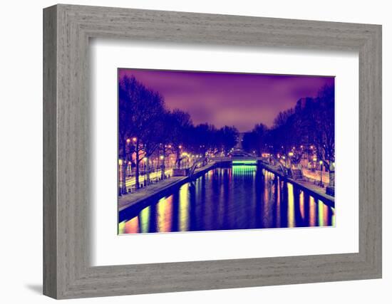 View of the Canal Saint-Martin - Paris - France-Philippe Hugonnard-Framed Photographic Print