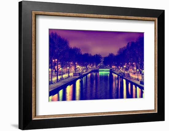 View of the Canal Saint-Martin - Paris - France-Philippe Hugonnard-Framed Photographic Print