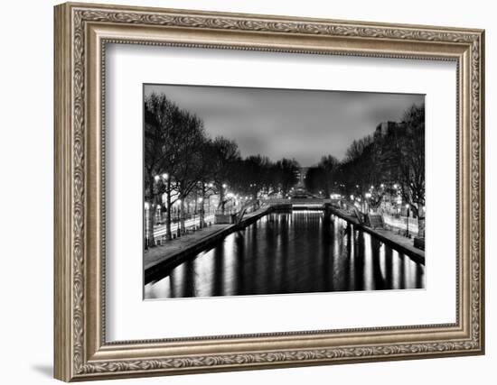 View of the Canal Saint-Martin - Paris - France-Philippe Hugonnard-Framed Photographic Print