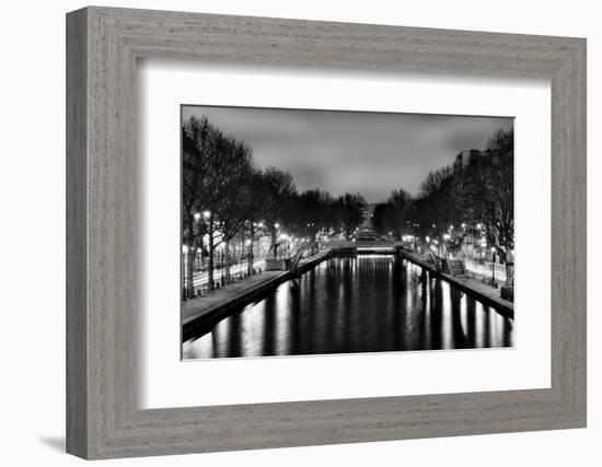 View of the Canal Saint-Martin - Paris - France-Philippe Hugonnard-Framed Photographic Print