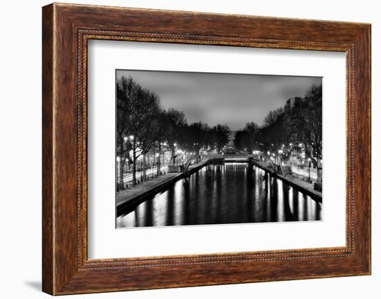 View of the Canal Saint-Martin - Paris - France-Philippe Hugonnard-Framed Photographic Print