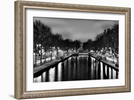 View of the Canal Saint-Martin - Paris - France-Philippe Hugonnard-Framed Photographic Print