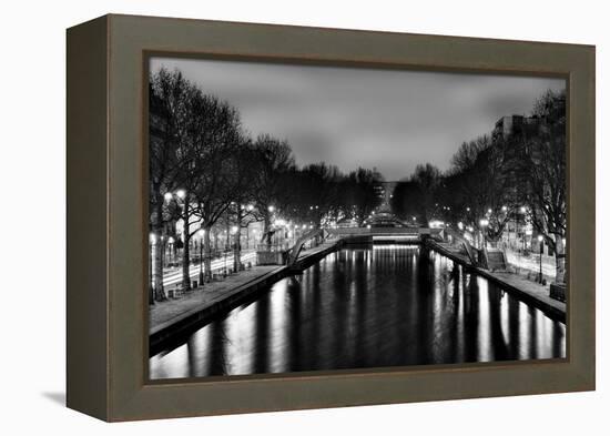 View of the Canal Saint-Martin - Paris - France-Philippe Hugonnard-Framed Premier Image Canvas