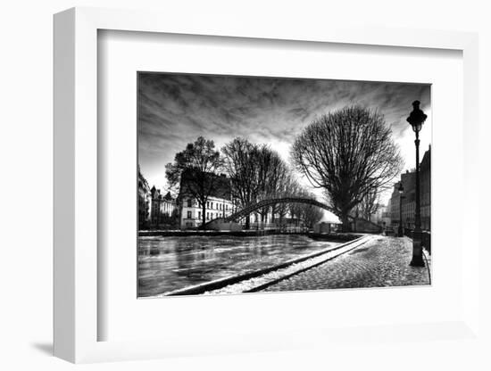 View of the Canal Saint-Martin - Winter -  Paris - France-Philippe Hugonnard-Framed Photographic Print