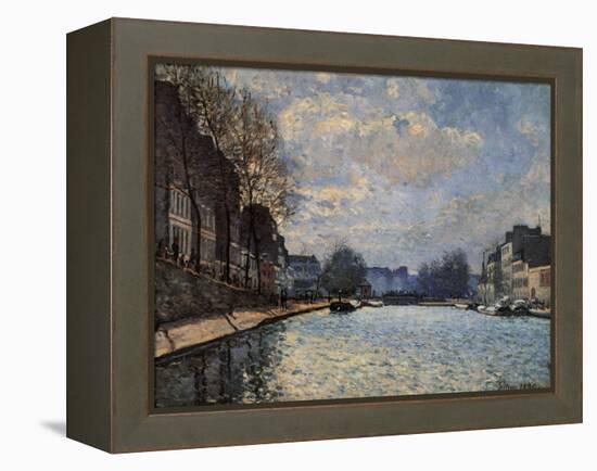 View of the Canal Saint Martin-Alfred Sisley-Framed Premier Image Canvas