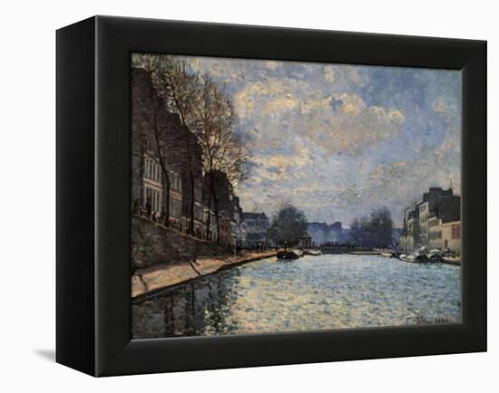 View of the Canal Saint Martin-Alfred Sisley-Framed Premier Image Canvas