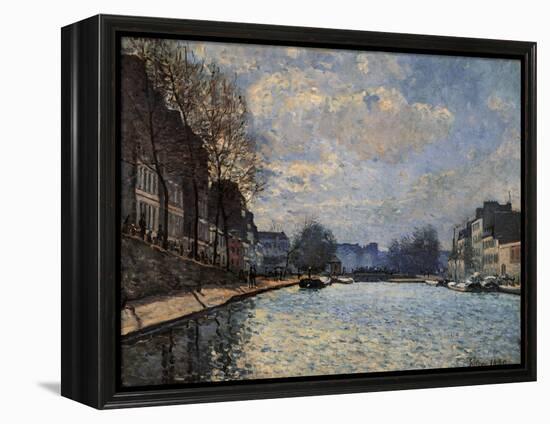 View of the Canal Saint Martin-Alfred Sisley-Framed Premier Image Canvas