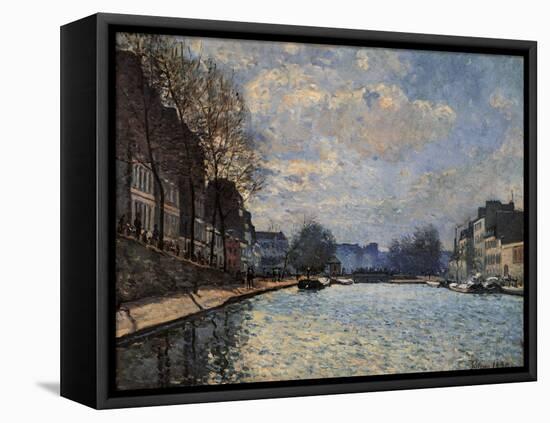 View of the Canal Saint Martin-Alfred Sisley-Framed Premier Image Canvas