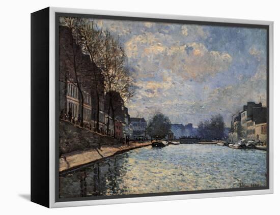 View of the Canal Saint Martin-Alfred Sisley-Framed Premier Image Canvas