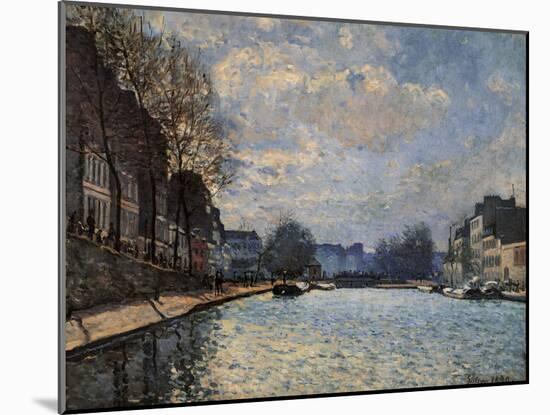 View of the Canal Saint Martin-Alfred Sisley-Mounted Giclee Print