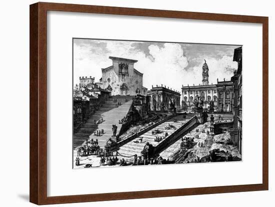 View of the Capitoline Hill, from the 'Views of Rome' Series, C.1760-Giovanni Battista Piranesi-Framed Giclee Print