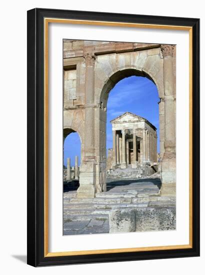 View of the Capitoline Temple in Sufetula, 1st Century-CM Dixon-Framed Photographic Print