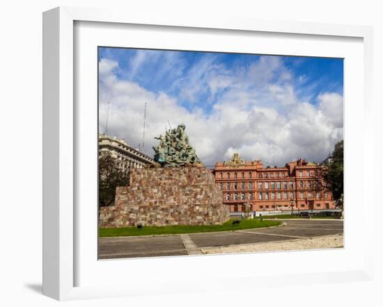 View of the Casa Rosada on Plaza de Mayo, Monserrat, City of Buenos Aires, Buenos Aires Province, A-Karol Kozlowski-Framed Photographic Print