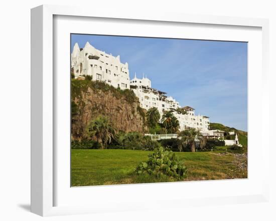 View of the Casapueblo, hotel, museum and art gallery of an artist Carlos Paez Vil, Punta Ballena, -Karol Kozlowski-Framed Photographic Print