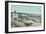 View of the Casino, Beach, and Pier - Santa Cruz, CA-Lantern Press-Framed Art Print