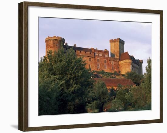 View of the Castle at Sunset, Castelnau-Bretenoux, Lot, Midi-Pyrenees, France, Europe-Ruth Tomlinson-Framed Photographic Print