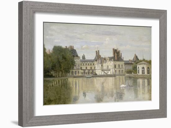 View of the Castle Fontainebleau-Jean-Baptiste-Camille Corot-Framed Giclee Print