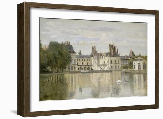 View of the Castle Fontainebleau-Jean-Baptiste-Camille Corot-Framed Giclee Print