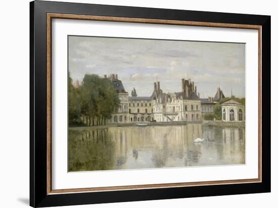 View of the Castle Fontainebleau-Jean-Baptiste-Camille Corot-Framed Giclee Print