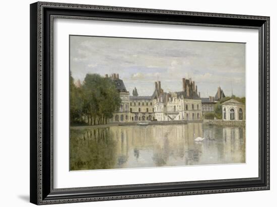 View of the Castle Fontainebleau-Jean-Baptiste-Camille Corot-Framed Giclee Print