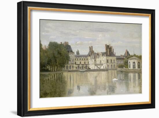 View of the Castle Fontainebleau-Jean-Baptiste-Camille Corot-Framed Giclee Print