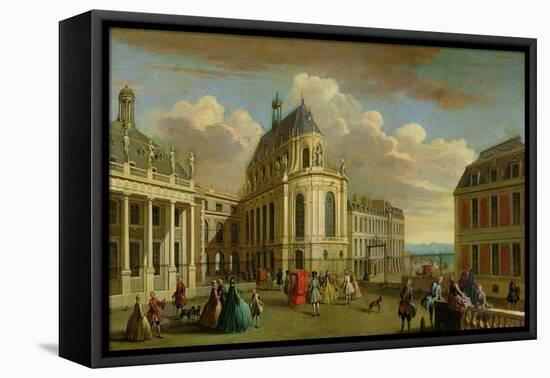 View of the Chapel of the Chateau De Versailles from the Courtyard-Jacques Rigaud-Framed Premier Image Canvas