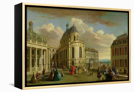 View of the Chapel of the Chateau De Versailles from the Courtyard-Jacques Rigaud-Framed Premier Image Canvas