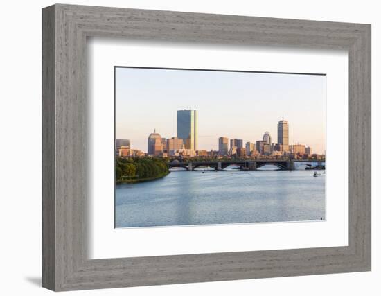 View of the Charles River and the Skyline of the Back Bay, Boston, Massachusetts-Jerry and Marcy Monkman-Framed Photographic Print