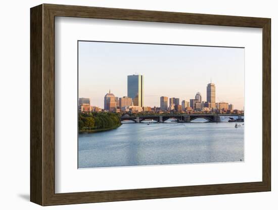View of the Charles River and the Skyline of the Back Bay, Boston, Massachusetts-Jerry and Marcy Monkman-Framed Photographic Print