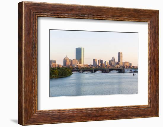 View of the Charles River and the Skyline of the Back Bay, Boston, Massachusetts-Jerry and Marcy Monkman-Framed Photographic Print