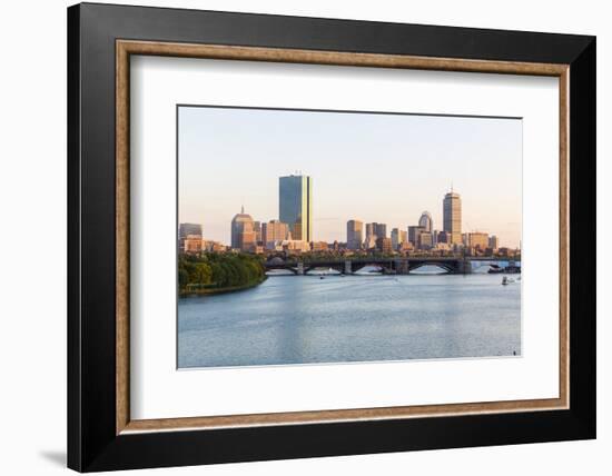 View of the Charles River and the Skyline of the Back Bay, Boston, Massachusetts-Jerry and Marcy Monkman-Framed Photographic Print