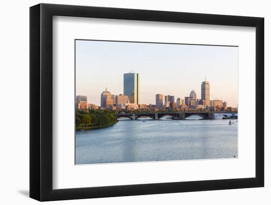 View of the Charles River and the Skyline of the Back Bay, Boston, Massachusetts-Jerry and Marcy Monkman-Framed Photographic Print