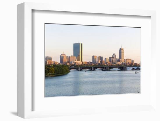 View of the Charles River and the Skyline of the Back Bay, Boston, Massachusetts-Jerry and Marcy Monkman-Framed Photographic Print