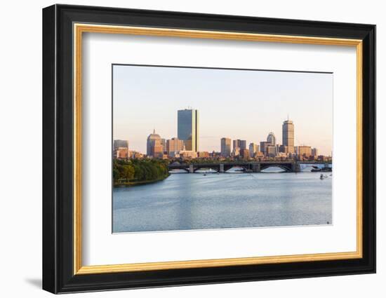 View of the Charles River and the Skyline of the Back Bay, Boston, Massachusetts-Jerry and Marcy Monkman-Framed Photographic Print