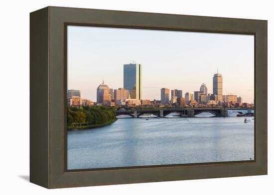 View of the Charles River and the Skyline of the Back Bay, Boston, Massachusetts-Jerry and Marcy Monkman-Framed Premier Image Canvas