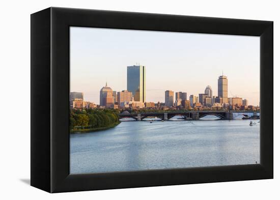 View of the Charles River and the Skyline of the Back Bay, Boston, Massachusetts-Jerry and Marcy Monkman-Framed Premier Image Canvas