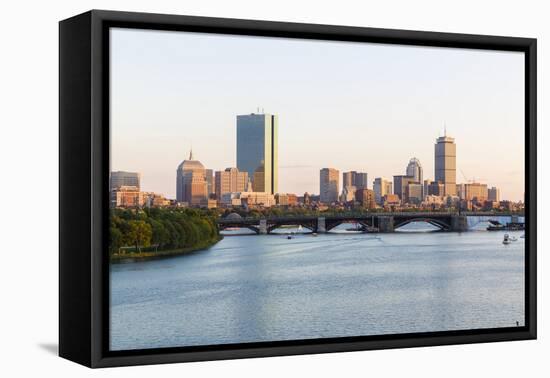 View of the Charles River and the Skyline of the Back Bay, Boston, Massachusetts-Jerry and Marcy Monkman-Framed Premier Image Canvas