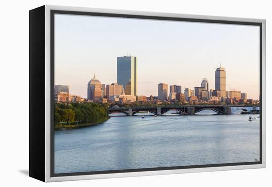 View of the Charles River and the Skyline of the Back Bay, Boston, Massachusetts-Jerry and Marcy Monkman-Framed Premier Image Canvas