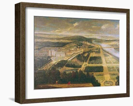 View of the Chateau and Gardens of St. Cloud-Etienne Allegrain-Framed Giclee Print