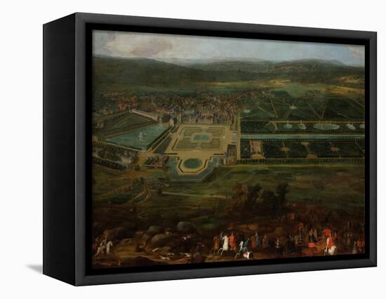 View of the Château De Fontainebleau, 1718-1725-Pierre-Denis Martin II-Framed Premier Image Canvas