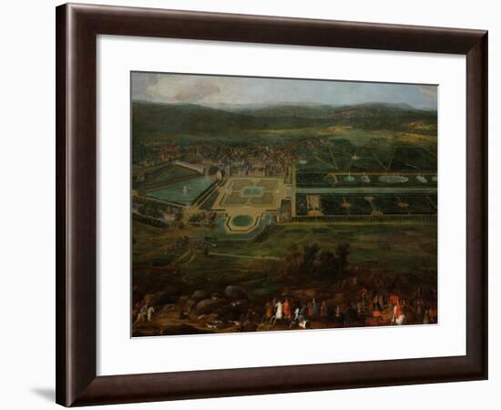 View of the Château De Fontainebleau, 1718-1725-Pierre-Denis Martin II-Framed Giclee Print