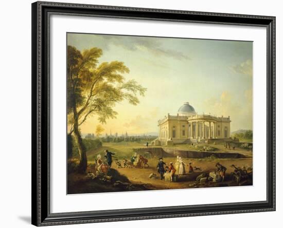 View of the Chateau De Montmusard in the Dijon Area, France-Jean-Baptiste Lesueur-Framed Giclee Print