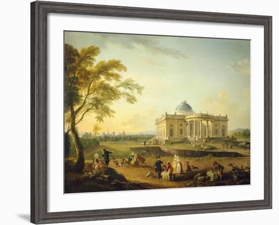 View of the Chateau De Montmusard in the Dijon Area, France-Jean-Baptiste Lesueur-Framed Giclee Print