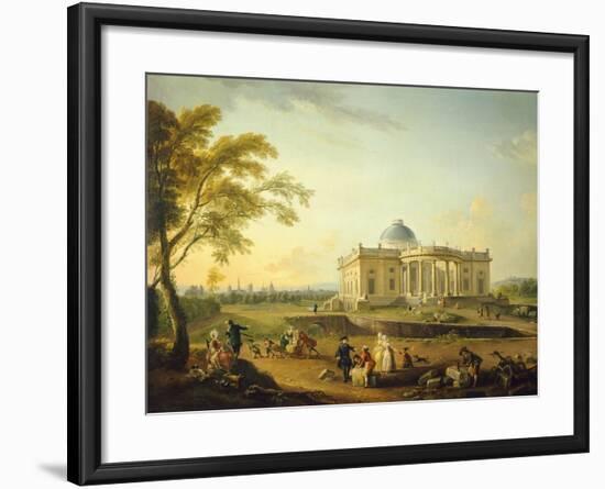 View of the Chateau De Montmusard in the Dijon Area, France-Jean-Baptiste Lesueur-Framed Giclee Print