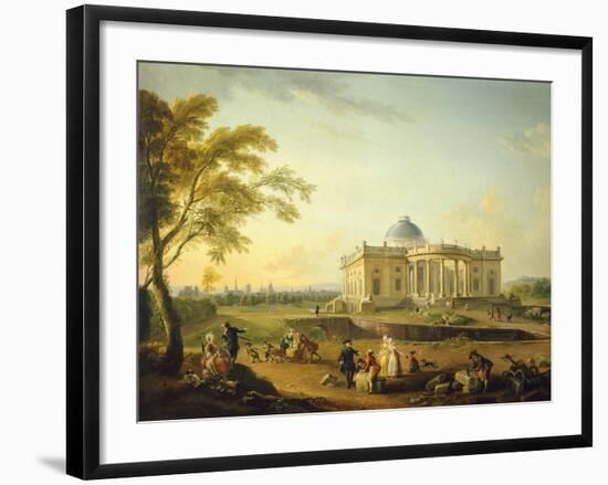 View of the Chateau De Montmusard in the Dijon Area, France-Jean-Baptiste Lesueur-Framed Giclee Print